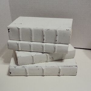 White Distressed Decorative Books, Prop Books
